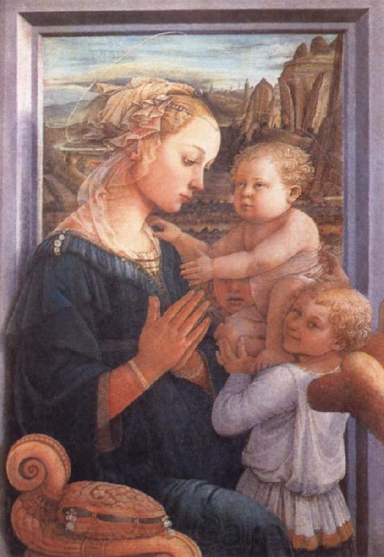 Filippino Lippi Madonna with the Child and Two Angels Spain oil painting art